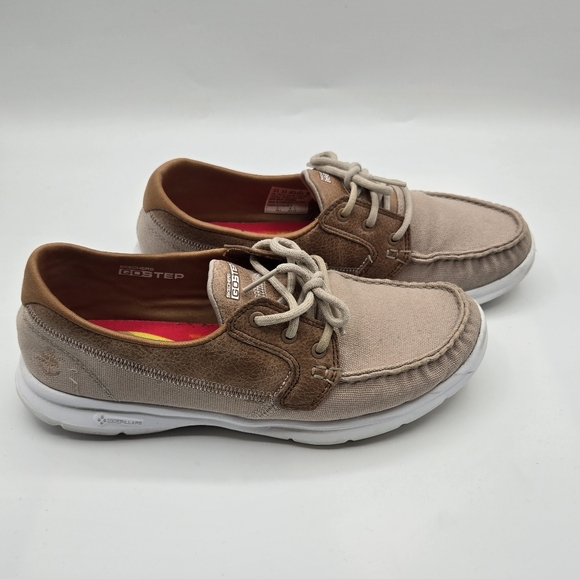 Skechers | Tan Goga Max Boat Shoes Size 8.5 - Picture 2 of 9